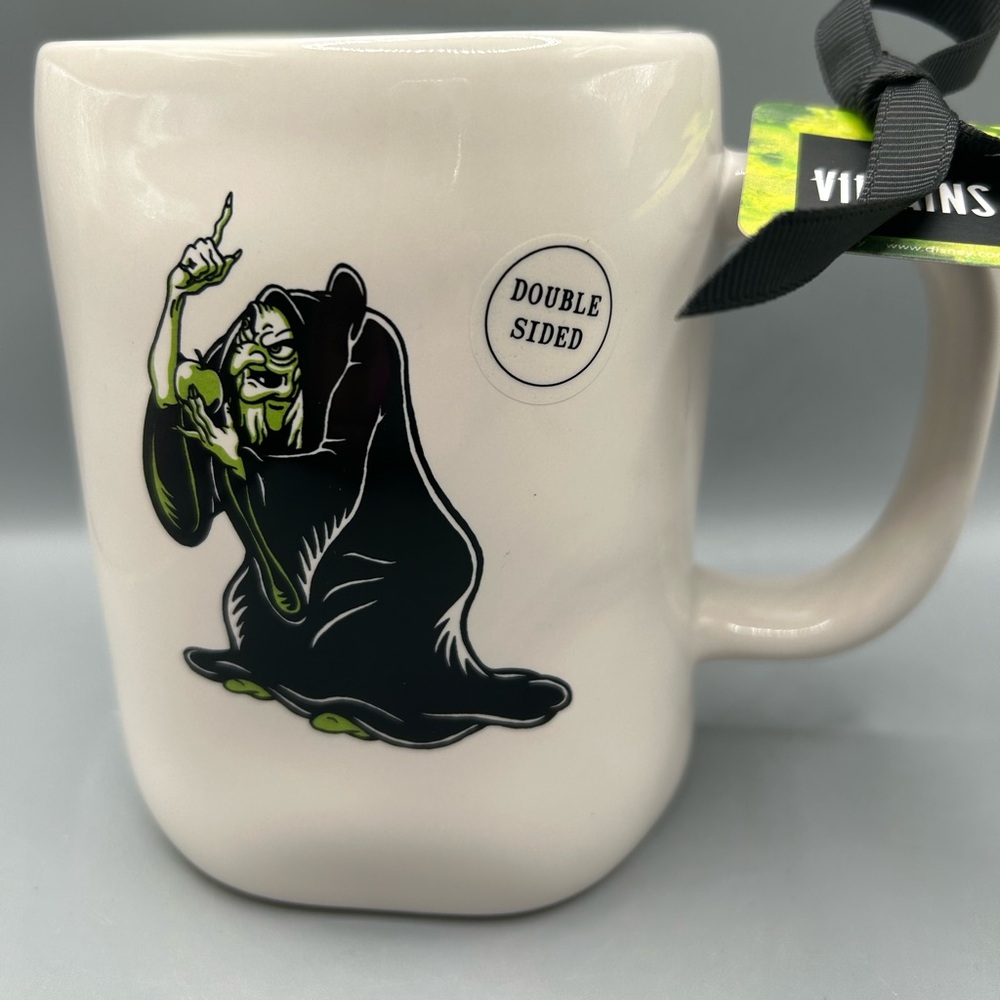 Rae Dunn Disney Villains EVIL WITCH Snow White Double Sided Mug New